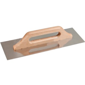 PACA NIERDZEWNA GŁADKA 130X380MM UCHWYT DREWNIANY