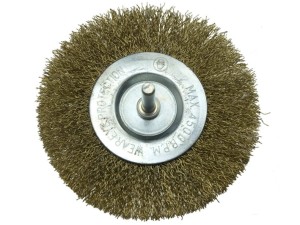 SZCZOTKA TARCZOWA DRUT STALOWY TRZPIEŃ 6mm 100 mm