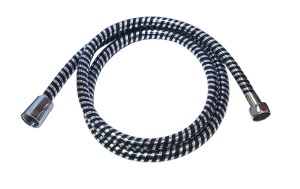 WĄŻ NATRYSKOWY PRYSZNICOWY 150CM CZARNO-SREBRNY