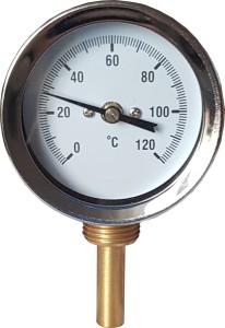 Termometr tarczowy bimetal 63mm 1/2 dolny radialny