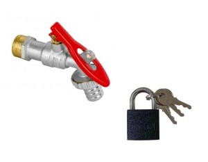 ZAWÓR KRAN CZERPALNY OGRODOWY PLUS KŁÓDKA 3/4