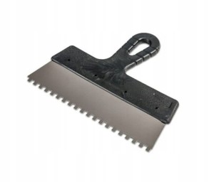 SZPACHLA SZPACHELKA DO GIPSU NIERDZEWNA ZĘBATA 150mm 4x4