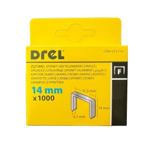 ZSZYWKI TYPU F 14 x11,3x0.7 mm DO TAKERA 1000 szt