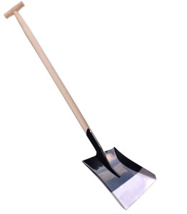 Łopata do węgla, miału, piasku 30x24cm z trzonem T-90