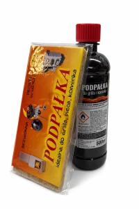 Zestaw rozpałka do grilla kostki 32 sztuk + rozpałka w płynie 0,5L