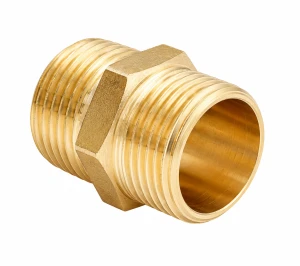 Nypel mosiężny 3/4" złączka hydrauliczna do wody CO gwint zewnętrzny