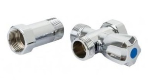 Zawór grzybkowy do PRALKI z PRZEDŁUŻKĄ chrom 3/4